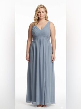 david's bridal grey dress Used David's Bridal None Wedding Dress